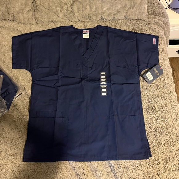 Cherokee Tops Cherokee Navy Blue Scrub Top Poshmark